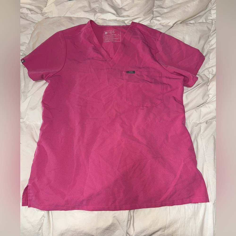 FIGS F’ing pink Catarina One Pocket Scrub Top